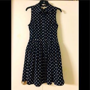 Forever 21 Buttons Up Shirt Dress Polka Dot size S Summer